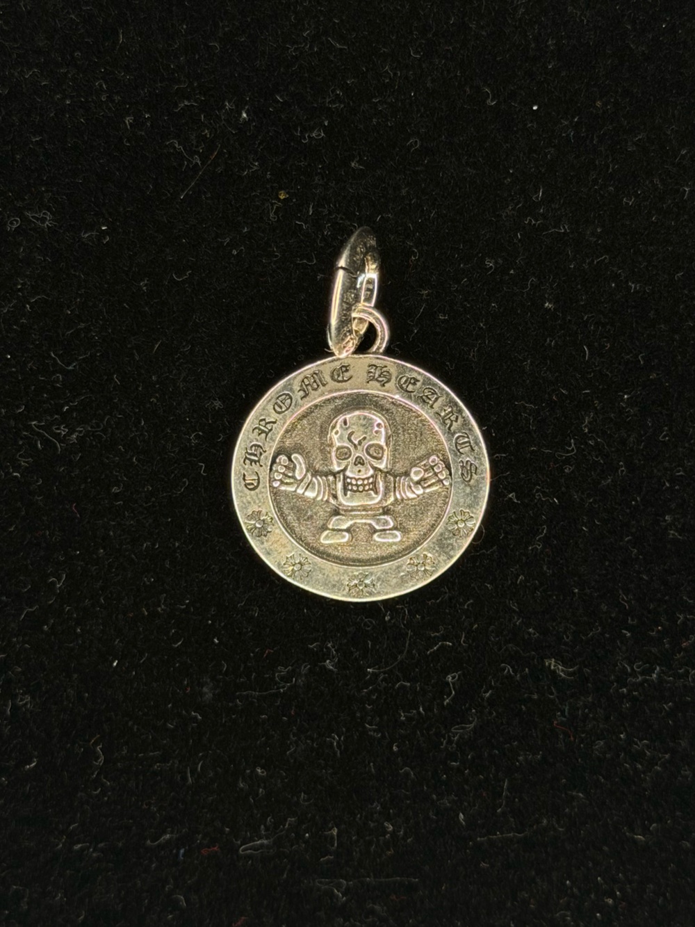 Chrome Hearts Foti Skull Dogtag Unisex Pendant